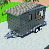 Véhicules de loisirs modulaires de 130 pieds carrés avec roues, caravanes, mini-maisons mobiles pour le camping
