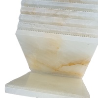 Bon prix, carrelage mural et de sol en marbre onyx blanc translucide 100% pierre naturelle