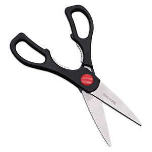 <b>Kitchen</b> <b>Scissors</b> Stainless Steel Straight Head Black Home Use Household Cutting Tool - Product Image 2