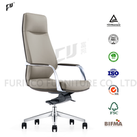 Chaise de bureau ergonomique pivotante et réglable en cuir PU pour dirigeant, vente en gros OEM ODM