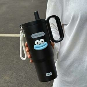Large Capacity Leak-Proof Tea <b>Thermos</b> <b>Cup</b> 316 Cold-Keeping Suction Tube Classic Portable Water <b>Cup</b> for Men Women Students for - Product Image 3
