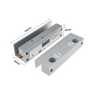 Serrure à pêne électrique en aluminium de type u avec retour de signal de porte pour porte sans cadre
