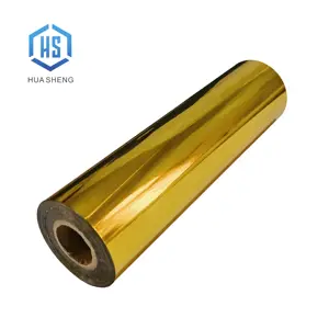 Double-Sided Gold Foil PET Material Thermal Transfer Adhesive Textile Foil Printing Holographic for Stamping on Glass