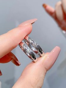 PT950 Wedding Band Sets for <b>Couples</b>, Matching His & Hers <b>Rings</b>, Natural Diamond Inlaid, Certified with Free Engraving - Product Image 2