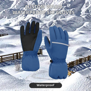 Customizable Fashion Warming Winter Ski & Snowboarding <b>Gloves</b> for Men Women Kids Insulated Full Finger Breathable Waterproof - Product Image 2