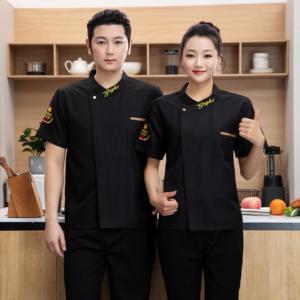 Chef chaqueta verano Chef uniforme camisa cocinero algodón disfraces restaurante comida servicio Hotel Chef abrigo - Product Image 3