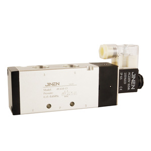 Válvula Solenoide Neumática Jinen 4V410-15 AC220V DC24V, Válvula Piloto de Dos Vías y Cinco Vías para Control de Aire - Product Image 4