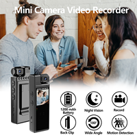 Mini cámara corporal L9WIFI WiFi 1080P, grabadora de video portátil HD con pantalla lateral, cámara de acción inalámbrica con control por aplicación para reuniones al aire libre.