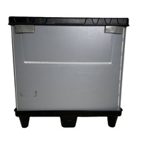 Grande caisse empilable robuste en plastique PP en nid d'abeille empilable Gaylord pour l'expédition et le stockage de caisses en vrac