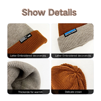 Bonnet en tricot réversible à blocs de couleur - Chapeaux d'hiver unisexes Chapeaux chauds pour temps froid Chapeau de voyage de haute qualité en acrylique Bonnets