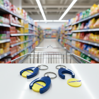 Porte-clés jeton de chariot en plastique réutilisable