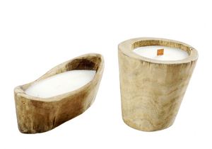 Bougie parfumée Distress ovale à mèches en bois multiples - Product Image 2