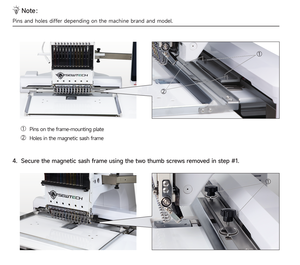 กรอบปักผ้าแม่เหล็ก Brother PR1055X PR1050X รุ่น PRMS360 ขนาด 200x360 มม. (7.87x14 นิ้ว) - Product Image 6