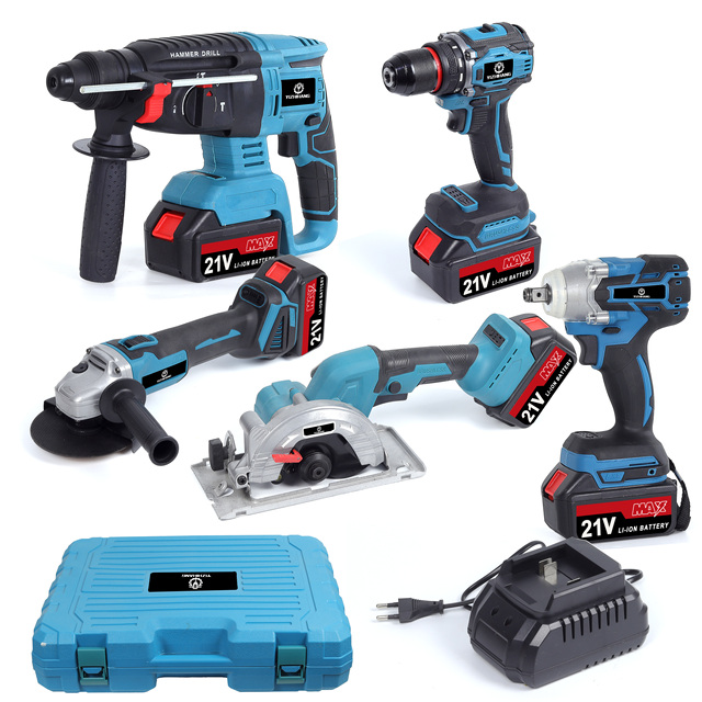 APTS12 New Arrival 5-Piece Cordless Power Tool Set for Electricians Electrician Combo Kit with Hard Case