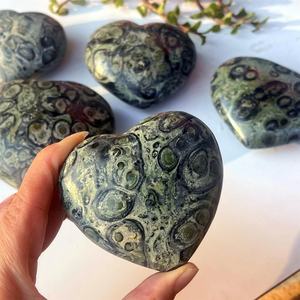 Cristal de Cuarzo en Forma de Corazón, Jaspe Kambaba Natural, Regalos de Sanación Reiki - Product Image 4