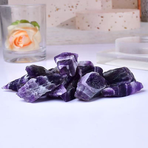 100g por bolsa Amatista natural Irregular Piedra de mineral crudo Naturaleza Amatista sin pulir Piedra áspera Cristal curativo - Product Image 4