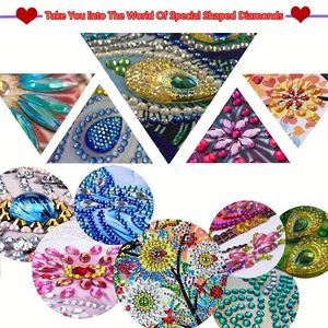 1PC 30x30cm/ 11.8x11.8in DIY 5D Irrégulier Forme Diamant <span class=keywords><strong>Peinture</strong></span> Sans Cadre Auto-conçu Coloré Hibou <span class=keywords><strong>Motif</strong></span> Décoration Murale - Product Image 6