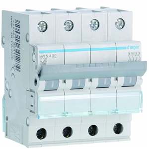 MYN432 Personalizzabile con Hagers MCB 4500A 4P curva C 32A 4 moduli - Product Image 1