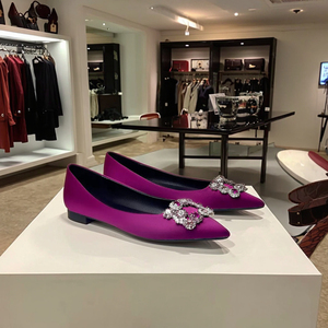 All'ingrosso personalizzabile <span class=keywords><strong>a</strong></span> <span class=keywords><strong>punta</strong></span> viola di cristallo matrimonio appartamenti stile balletto donna scarpe da sera altezza crescente per l'estate - Product Image 6