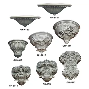 Plain crown mouldings wall corner molding polyurethane ceiling dome gypsum corbel gypsum moulding