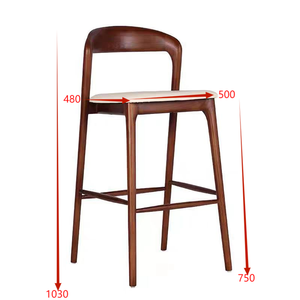 Chaise de bar confortable <span class=keywords><strong>en</strong></span> <span class=keywords><strong>bois</strong></span> massif pour café et restaurant Chaise de <span class=keywords><strong>tabouret</strong></span> de bar italienne de luxe Chaise de bar familiale <span class=keywords><strong>en</strong></span> <span class=keywords><strong>bois</strong></span> massif nordique - Product Image 6