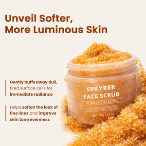 Crème exfoliante pour le visage au curcuma, au citron et au miel, équilibre le teint, contrôle le sébum, hydrate la peau sèche, hydrate, resserre les pores - Product Image 4