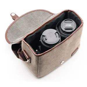 Сумка для камеры, компактная сумка через плечо, водонепроницаемая цифровая сумка через плечо, дорожная сумка для фотосъемки, для объектива и аксессуаров