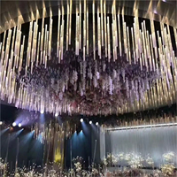 Lustre LED détachable en acrylique et métal, de luxe, professionnel, pour mariage, fête, scène, décoration de centre de table, nouvelle arrivée