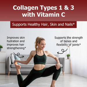Comprimés de collagène types 1 et 3 OEM ODM avec protéines et vitamine C pour soutenir la force des os, la flexibilité des articulations, la santé des cheveux, de la peau et des ongles - Product Image 5