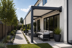 Pergola motorisée en aluminium à lames orientables RKOVE RK-C2 3x4m Série C pour jardin, fête, terrasse - Product Image 5