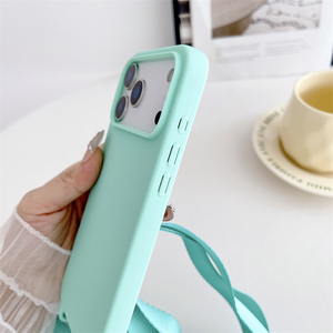 Funda cruzada de microfibra estilo diseñador para iPhone 16/17 Pro, funda de silicona con cordón para iPhone 17 Pro Max - Product Image 4