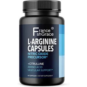 Meningkatkan sirkulasi darah L Arginine pria meningkatkan suplemen dari nitrit oksida, 60 Kapsul