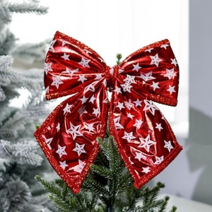 SHUANGYUAN Décoration de Noël d'intérieur en <span class=keywords><strong>gros</strong></span>, Grandes nœuds rouges, Ornements festifs pour sapin de Noël - Product Image 2