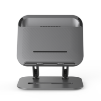 Coolcold-support ergonomique pliable en métal, pour tablette et Pc, avec 3 engrenages, ventilateurs de refroidissement pour ordinateurs portables jusqu'à 15 pouces