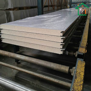 Panneau mural sandwich de 100mm isolé en polyuréthane de conception moderne pour atelier hôpital <span class=keywords><strong>maison</strong></span> préfabriquée hôtel villa façades - Product Image 1