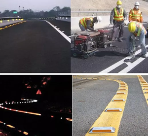 Marcadores de perno de carretera de ojo de gato de aluminio reflectante de seguridad en la carretera marcadores de entrada IP68 impermeables - Product Image 3