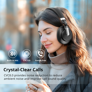 Casque sans fil circum-auriculaire Teeline <span class=keywords><strong>AptX</strong></span> <span class=keywords><strong>HD</strong></span> Qualcomm ANC avec haut-parleurs en titane de 40 mm pour V5.1, 20+ heures d'autonomie, indicateur LED, étanche IPX4, personnalisable OEM - Product Image 4