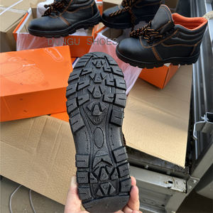 价格便宜基本黑色防水压花PU真皮男士工业安全鞋Scarpe anginfortunistiche Uomo - Product Image 4