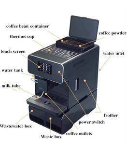 Multifunction <b>Automatic</b> Espresso <b>Machine</b> Stainless Steel Housing 12-Cup Capacity Wand Household Outdoor Hotel High-Pressure Brew - Product Image 6