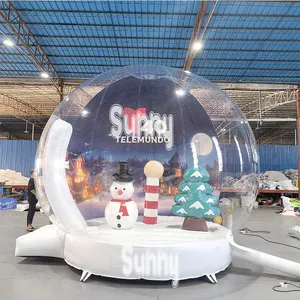Коммерческий Рождественский гигантский надувной снежный шар Человеческого Размера, фотобудка, гигантский надувной Рождественский снежный шар