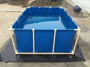 Grands réservoirs de poissons pliables en PVC de haute qualité poissons Koi vivants élevant et montrant l'étang à poissons rond - Product Image 1