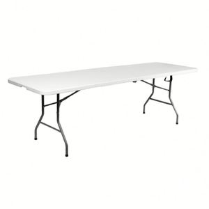 Banc de table pliable en plastique blanc moderne rectangulaire de 6 pieds, imperméable, réglable, pour le camping, la <span class=keywords><strong>salle</strong></span> à <span class=keywords><strong>manger</strong></span>, l'hôpital, l'extérieur - Product Image 5