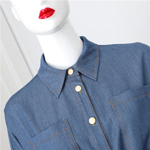 नई आगमन डेनिम शैली मुस्लिम महिलाओं ने पैंट की लंबी जैकेट के साथ बना दिया - Product Image 2