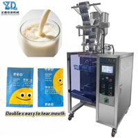 Máquina automática de envasado de líquidos en sobres con sellado de cuatro lados y muesca de fácil apertura en V para envasado de jugos, leche de soja y bebidas