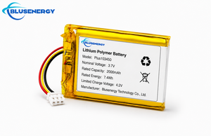 แบตเตอรี่แบบชาร์จได้ OEM 103450 3.7V 2000mAh พร้อม PCM สำหรับผลิตภัณฑ์ดิจิทัล - Product Image 1