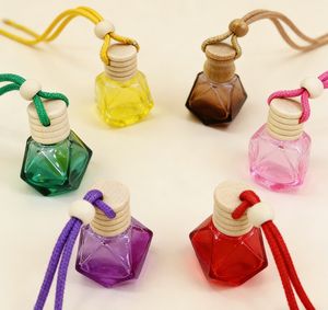 Bouteille diffuseur de parfum pour voiture en verre miniature personnalisable avec logo, vide, 5ml/8ml/10ml, à suspendre, rechargeable, avec couvercle en bois - Product Image 6