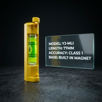 Niveau à bulle magnétique YIJIATOOLS YJ-MLI-Line Classe 1, haute précision 1%, antichoc, en plastique ABS, mini, pour cadeau d'affaires