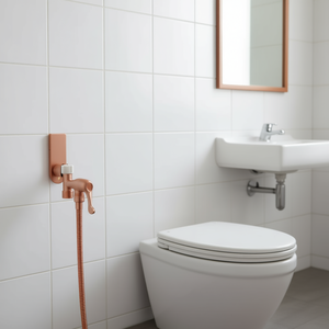 Pulvérisateur de bidet portatif mural en laiton au design minimaliste pour le nettoyage des toilettes - Product Image 2