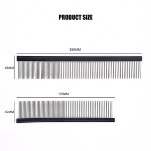 プロのステンレス鋼ペットの毛の毛づくろいの櫛プロの犬と猫の仕上げの櫛 - Product Image 6