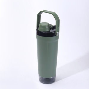 <span class=keywords><strong>Shaker</strong></span> de Proteínas Metálico de Alta Calidad con <span class=keywords><strong>Compartimento</strong></span> de Almacenamiento Extraíble, Libre de BPA, Vaso Mezclador para Fitness - Product Image 3